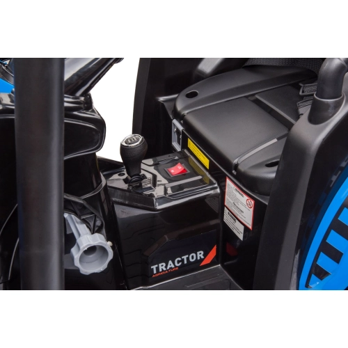 MEGA Traktor na akumulator dla dzieci D68 z przyczepką Niebieski JS3158B.NIE